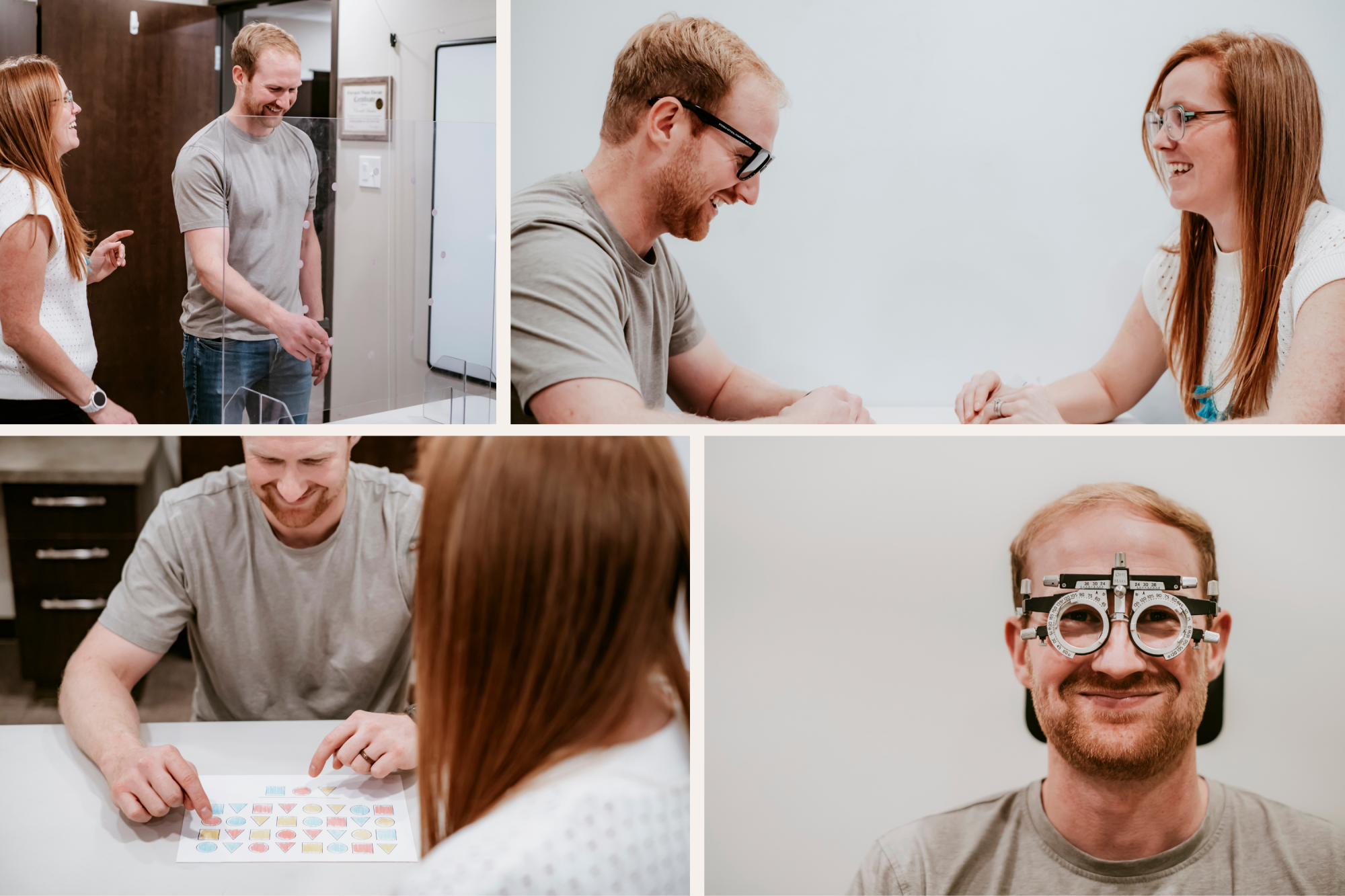 Patient participating in a vision assessment during a routine eye exam to monitor eye health and detect early signs of glaucoma.