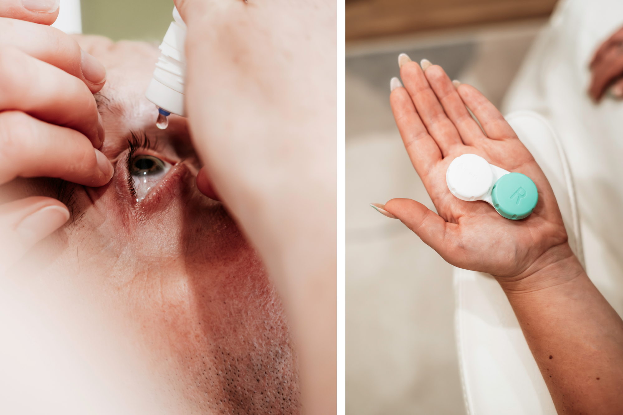 Teen learning how to wear contact lenses at Aurora Eye Care in Grande Prairie